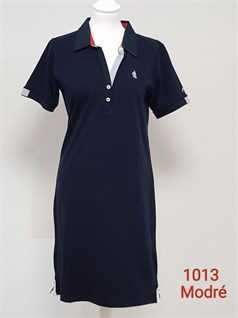 Dámské šaty polo Yachting Time 1013 modré, poslední kusy ,V lotu S - 1Ks, M - 2 Ks, L, XL,